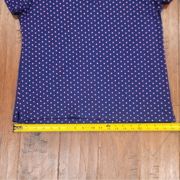 Medium Women’s Blue Polka Dot Polo T-Shirt - Excellent Condition! - Picture 4 of 7